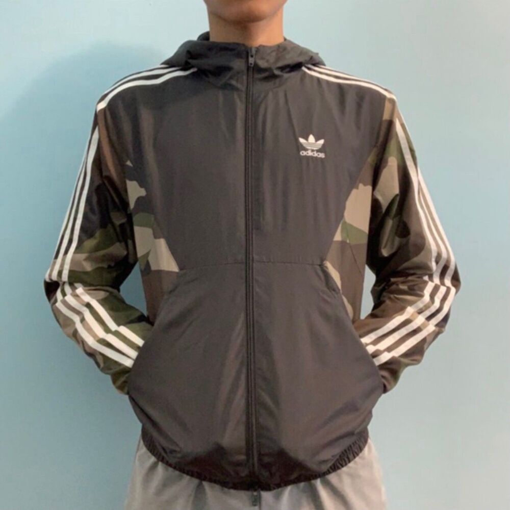 Adidas Originals Vintage Super Rare Camo Windbreaker Jacket M